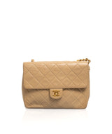 Chanel Chanel Vintage 8" Mini Beige Classic Flap bag - AWL1542