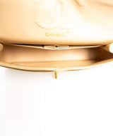 Chanel Chanel Vintage Beige 10" Medium Classic Flap Bag - AWL1671