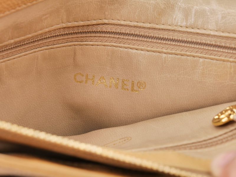 Chanel Chanel Vintage Beige Caviar Skin Shoulder bag with GHW - AWC1285