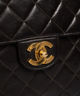 Chanel Chanel Vintage Black Lambskin Jumbo - ASL1374