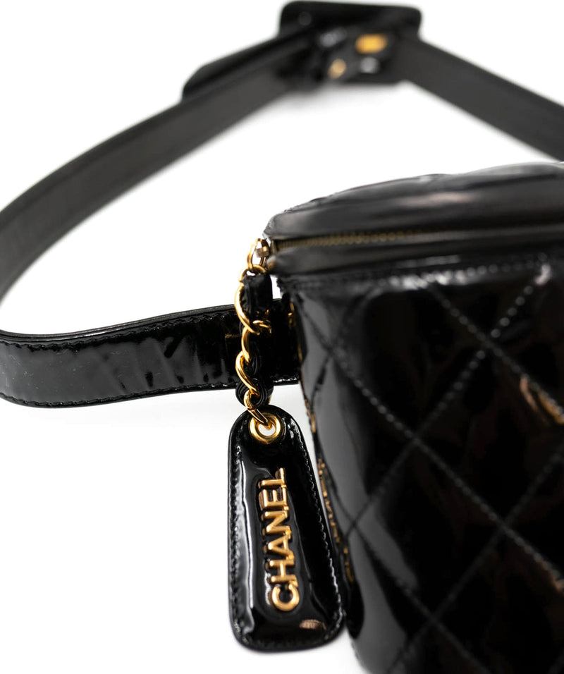 Chanel Vintage Black Patent Belt Bag Size 30 - AWC1189 – LuxuryPromise