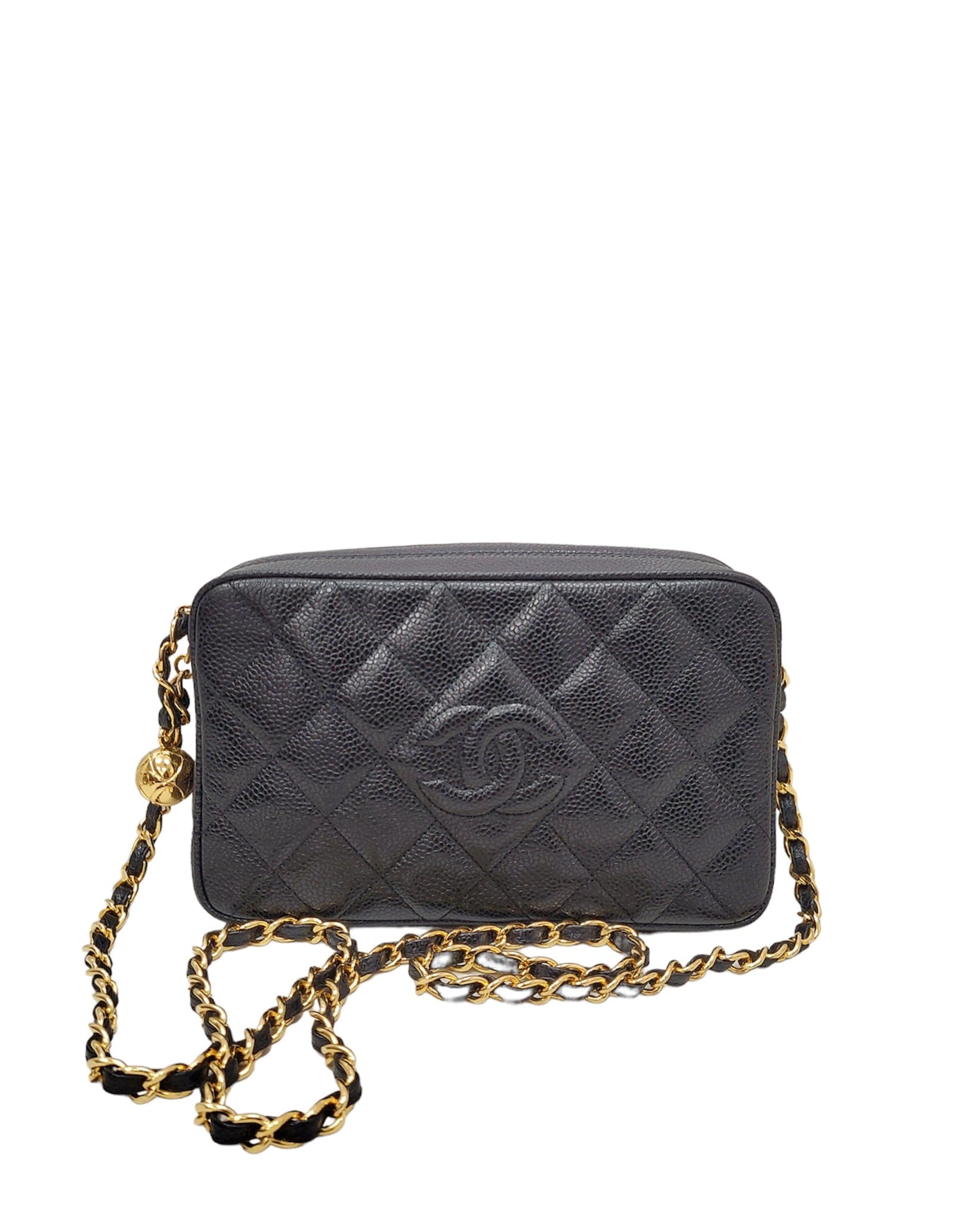 Chanel Camera Bag Black Caviar Gold Hardware – Coco Approved Studio