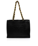Chanel Chanel Vintage CC Black Calfskin Shopper - AWL1415