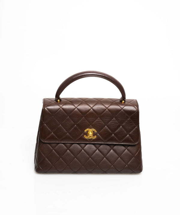 Chanel Chanel Vintage Chocolate Brown Kelly style bag - AWL1697