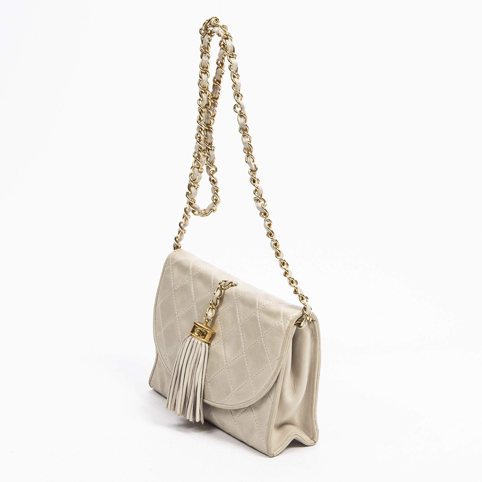 Chanel Chanel Vintage Demi Lune Tassel Flap Bag - AWL1279