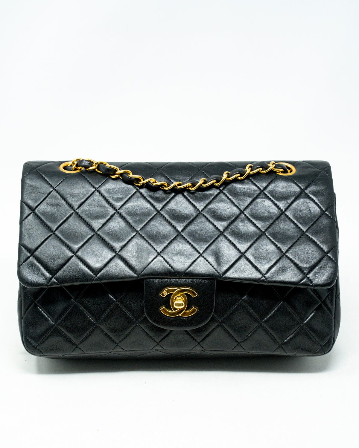 Chanel Chanel vintage double classic flap 10" in lambskin leather- ASL3305