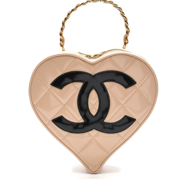Chanel Vintage Heart Vanity Bag Beige Patent SKC1006 – LuxuryPromise