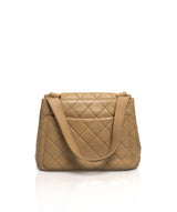 Chanel Chanel Vintage Lambskin Beige Top Handle Bag - ADL1380