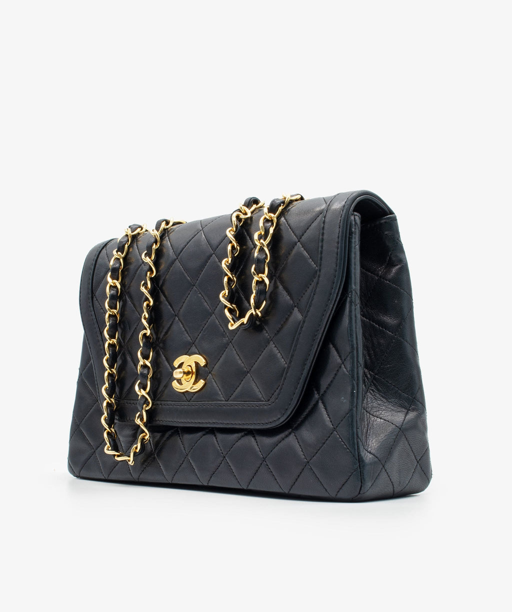 Chanel Vintage Medium Trapezoid Quilted Flap Bag 24k GHW ASL3252 –  LuxuryPromise