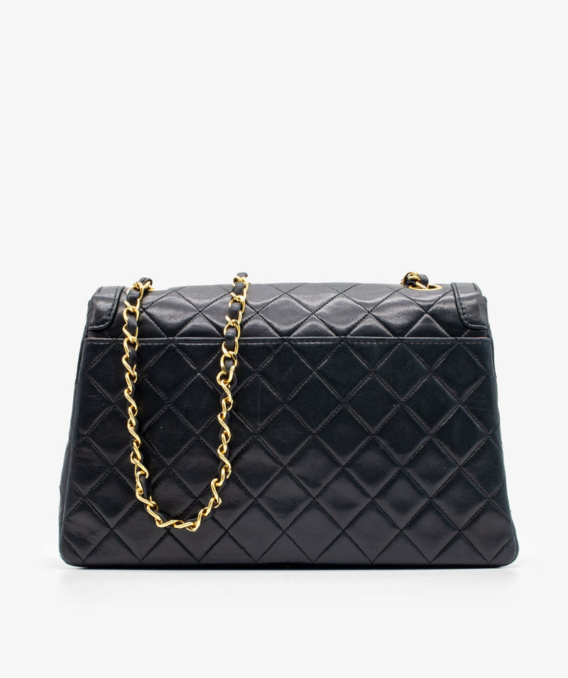 Chanel Vintage Medium Trapezoid Quilted Flap Bag 24k GHW ASL3252
