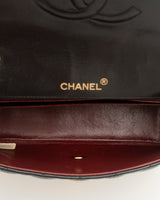 Chanel Chanel Vintage Oval Black Lambskin Classic Style Flap Bag - ASL1935