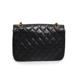 Chanel Chanel Vintage Oval Black Lambskin Classic Style Flap Bag - AWL1604