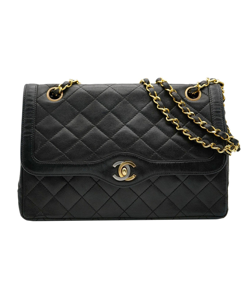 Chanel vintage Paris Edition Flap bag (gold/silver CC hardware