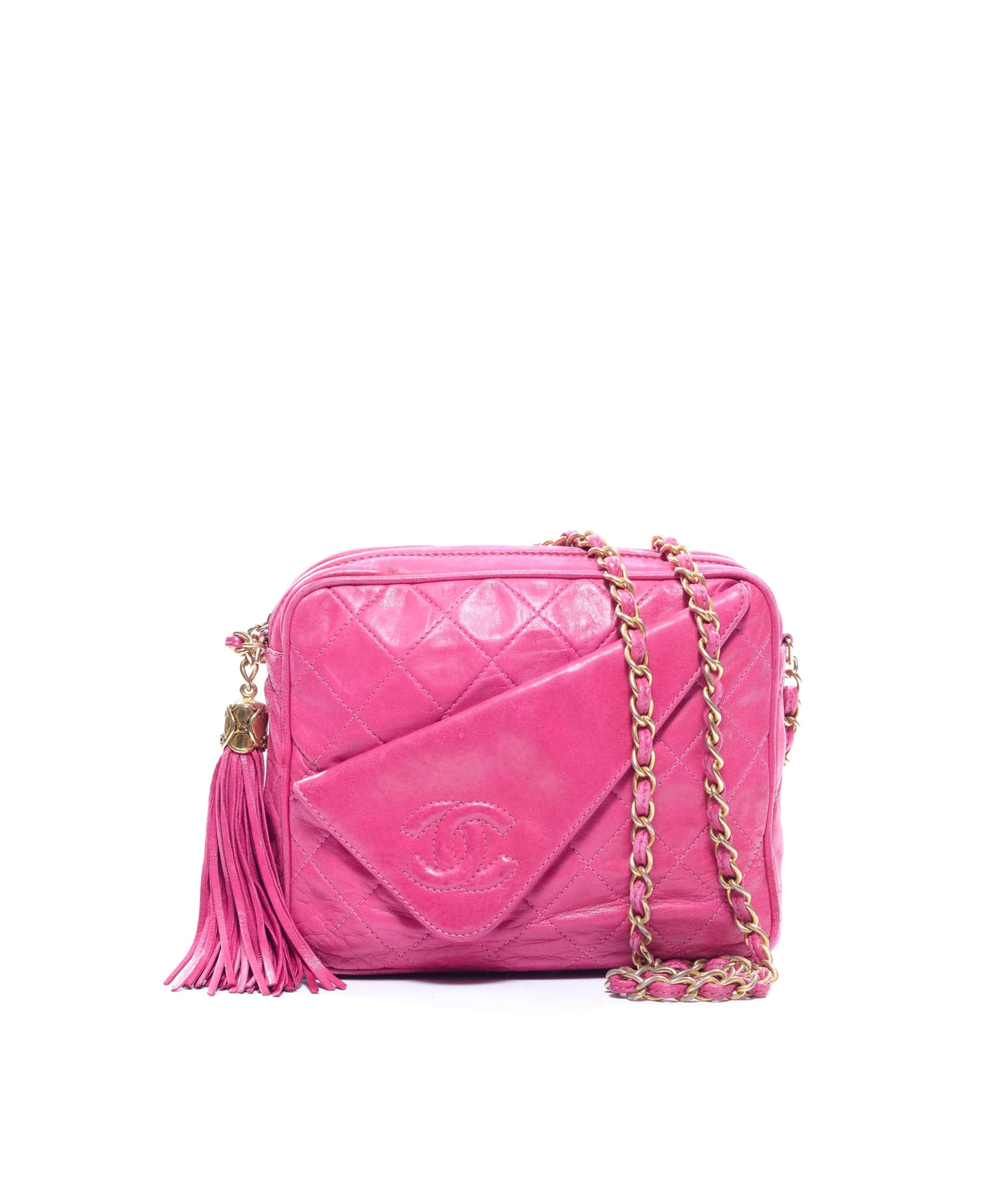 Chanel Chanel Vintage Pink Camera Leather Bag - AWC1744