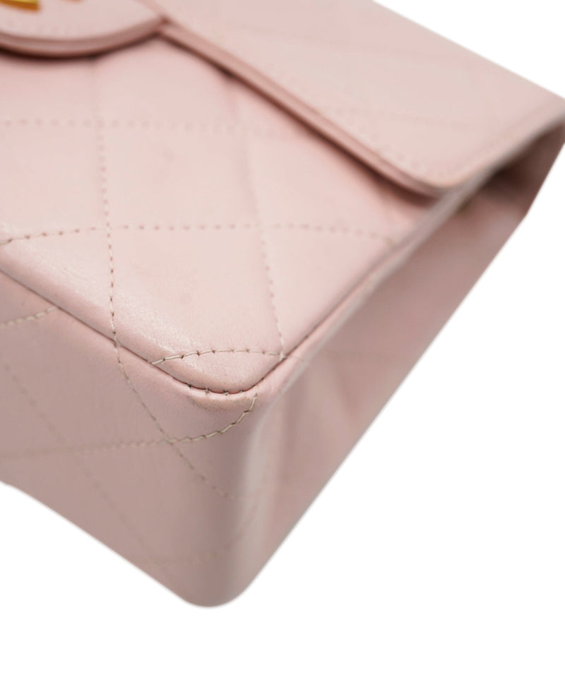 Bonhams : CHANEL SOFT PINK LAMBSKIN SMALL CLASSIC DOUBLE FLAP BAG