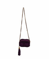 Chanel Chanel Vintage Purple Suede Fringe Bag ASL1005