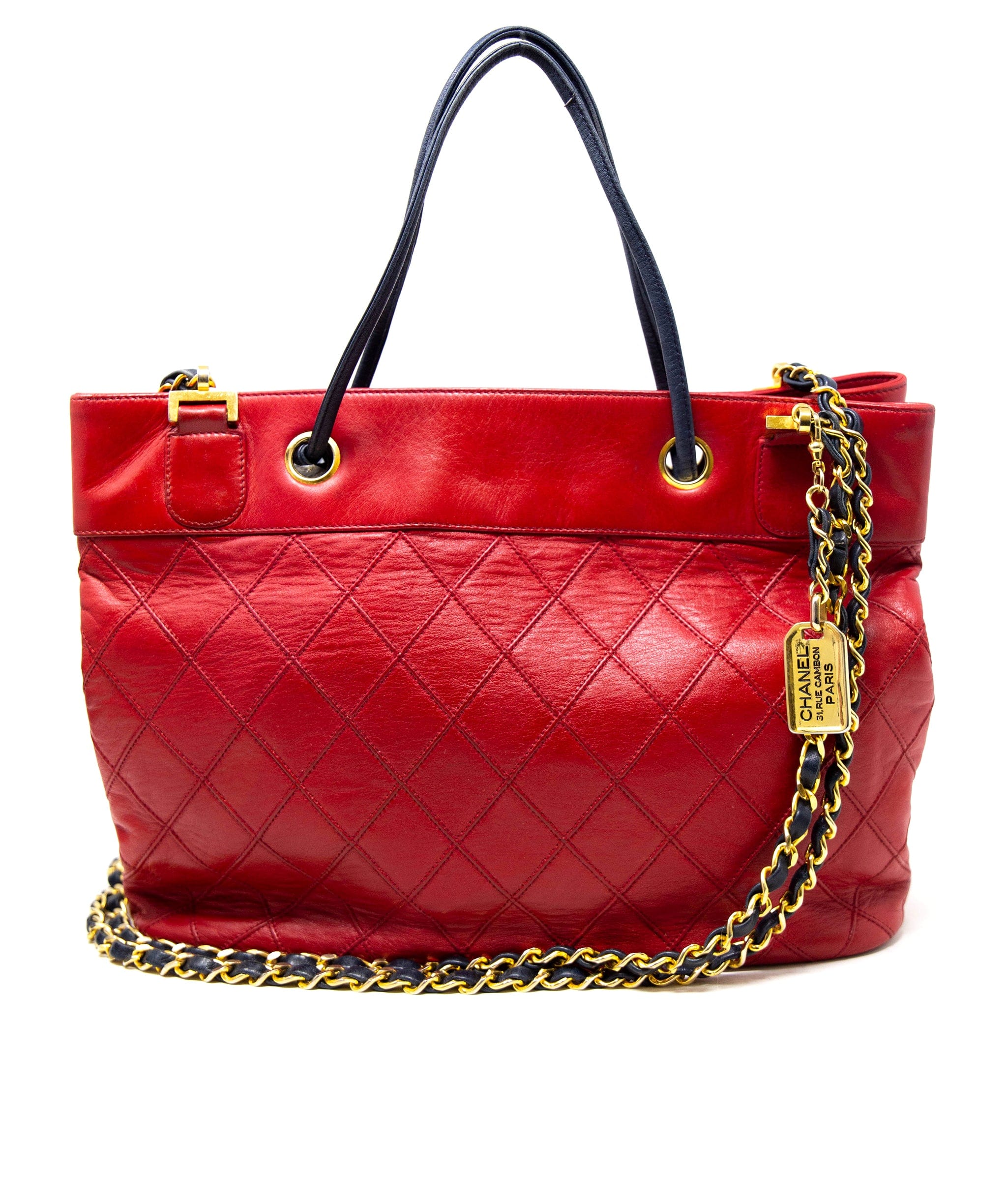 Chanel Chanel Vintage Red Tote bag with Drawstring Closure AWC1221