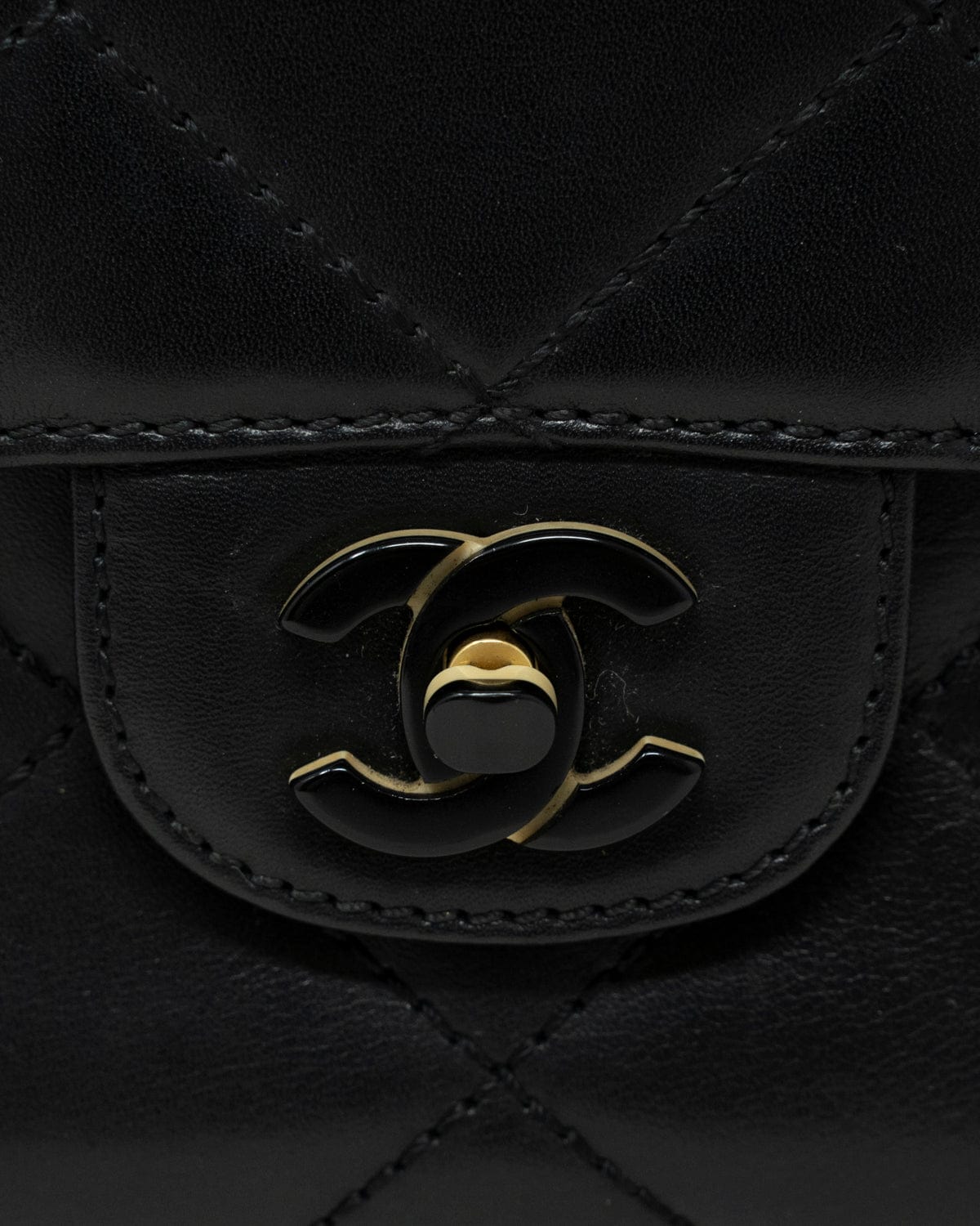 Chanel Chanel Vintage So Black Tortieshell Chain Flap Bag AWL2175