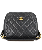Chanel Chanel Vintage Tall Rounded Single Flap Black Quilted Lambskin Leather A - AWL4091