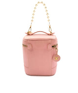 Chanel Chanel VTG Pink Vanity Case In GHW SYL1047