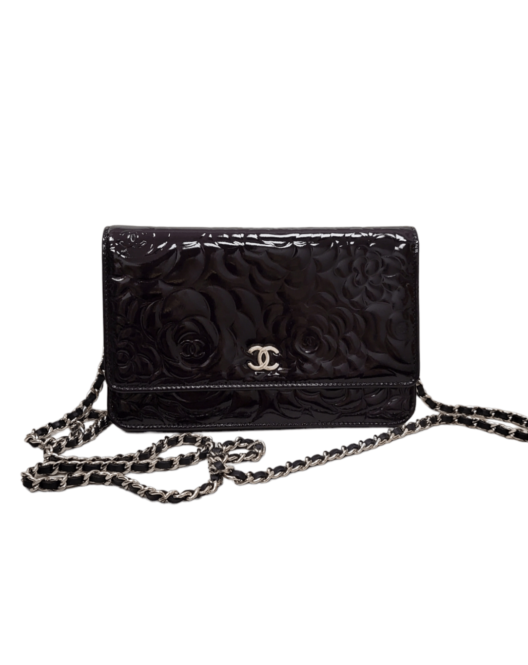 Chanel Chanel Wallet on Chain Black Camellia SKC1199