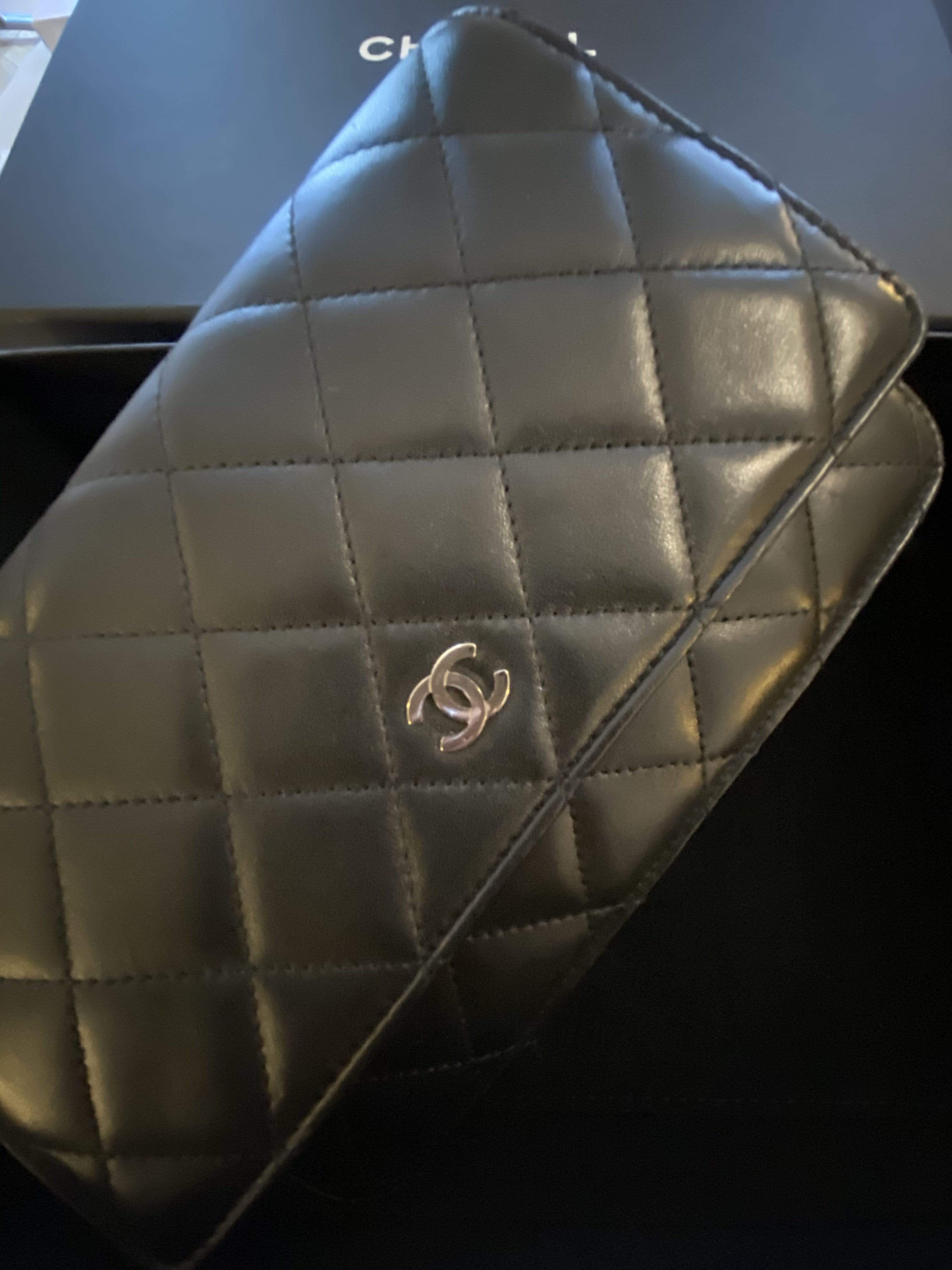 Chanel Chanel Wallet On Chain Black Lambskin shw - ASL1720