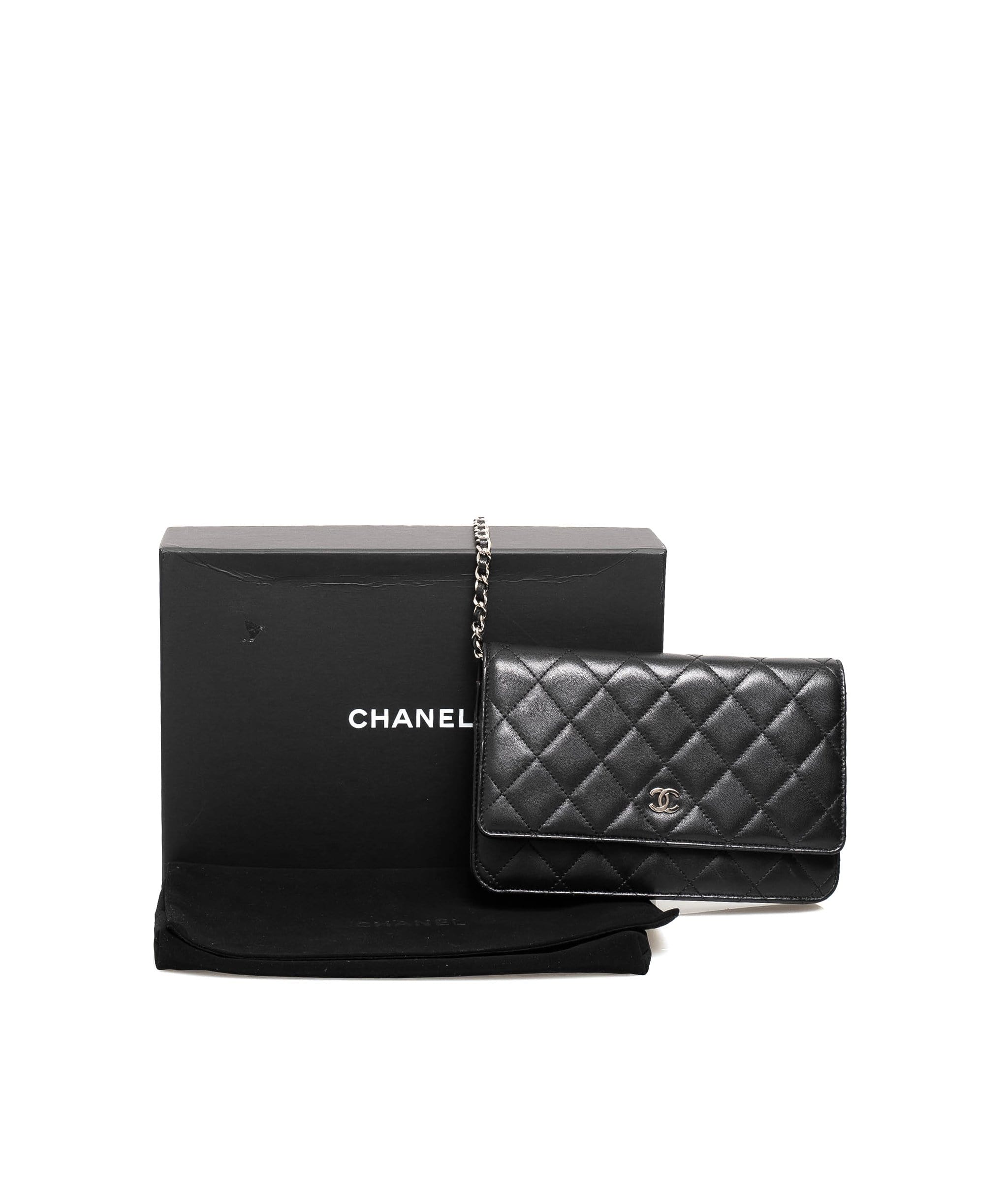 Chanel Chanel Wallet on Chain Black Lambskin with Silver Hardware  - ASL1811