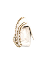 Chanel Chanel White Caviar Jumbo Bag GHW  - AGL1374