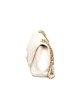 Chanel Chanel White Caviar Jumbo Bag GHW - AGL1374