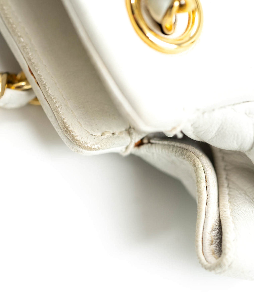 Chanel White CC Double Chain Shoulder Bag AWL4103 LuxuryPromise