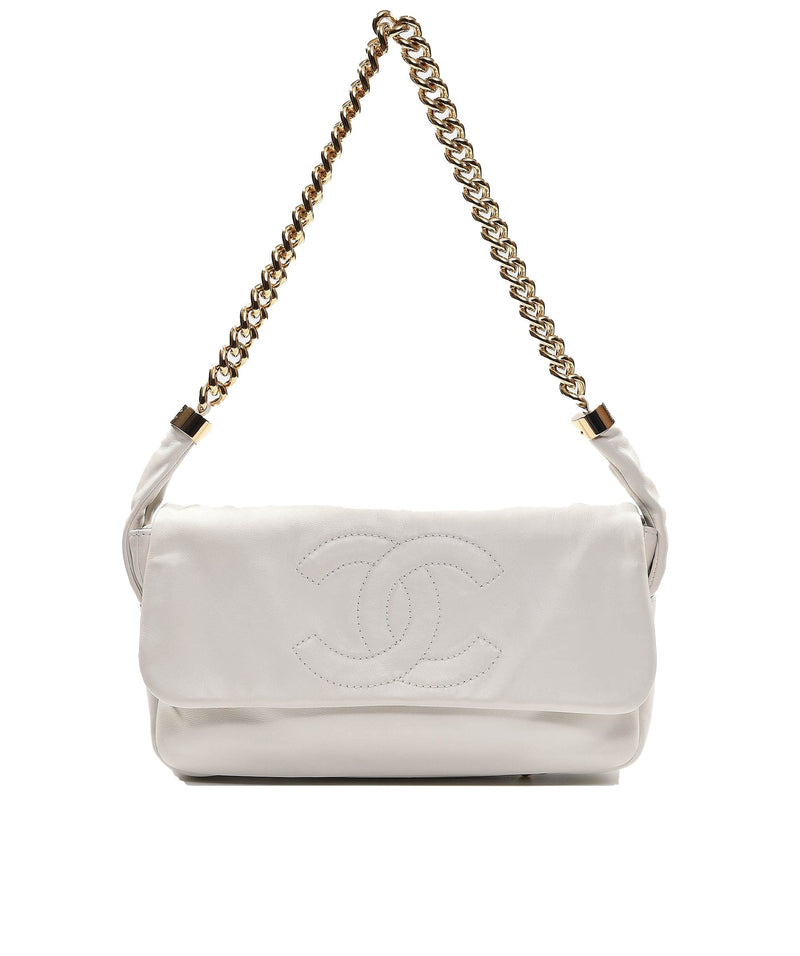 Chanel White Shoulder Bag Chunky GHW Chain Strap SKC1039 – LuxuryPromise