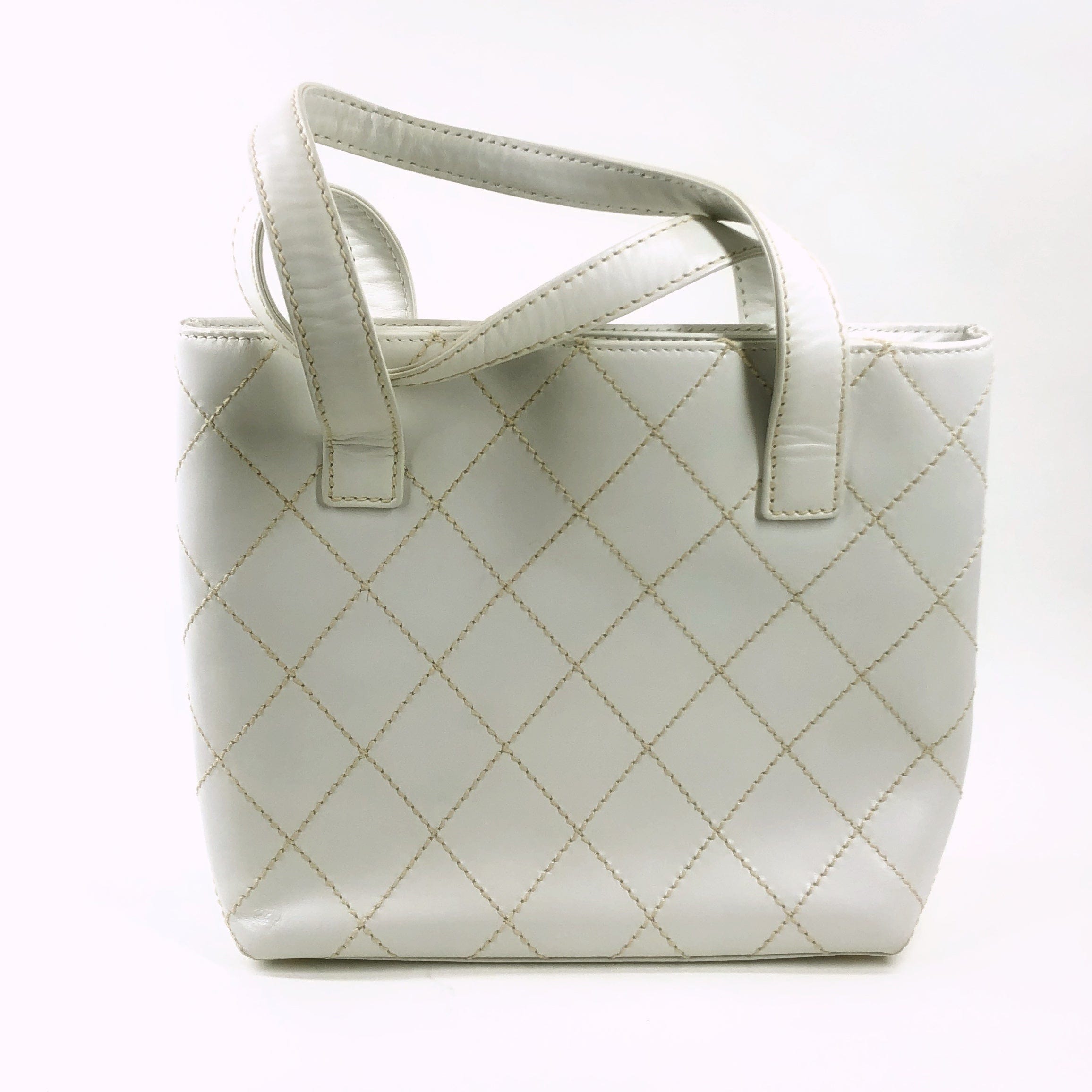 Chanel Chanel Wild Stitch Tote Bag in Leather White PXL1679