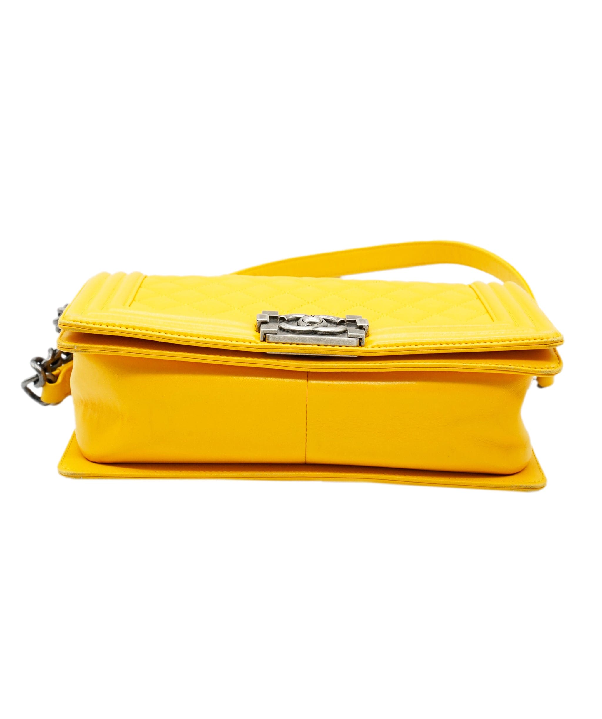 Chanel Chanel Yellow Boy Bag with Ruthenium Hardware - ALC0391