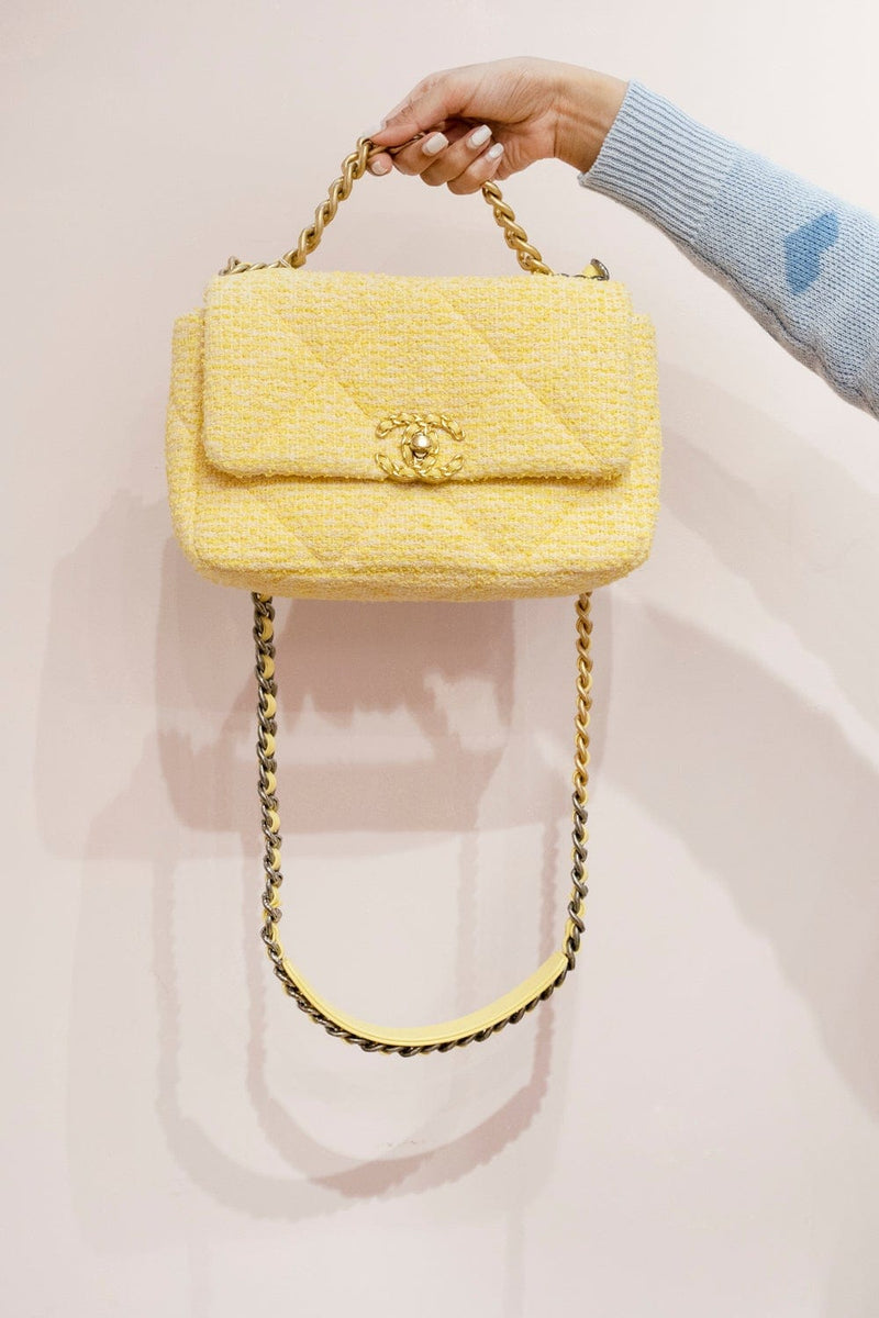 Chanel Yellow Tweed S19 Bag - AWL2183 – LuxuryPromise