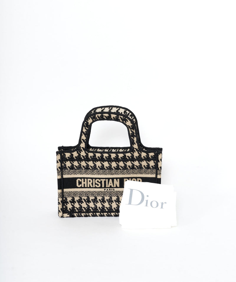 Chanel Dior Mini Houndstooth Book Tote