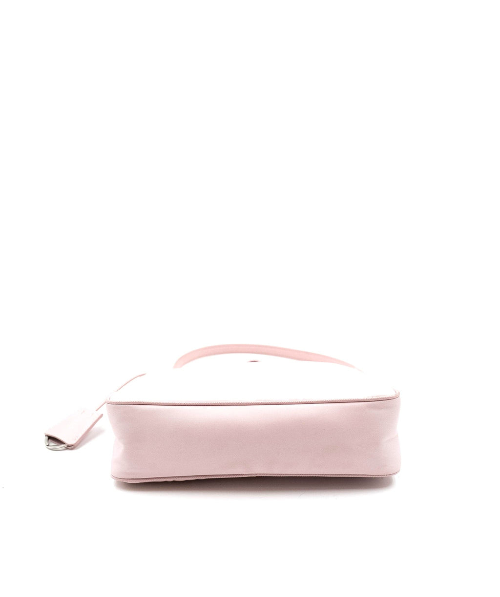 Prada Pink Nylon Pochette Bag PHW - AGL2114