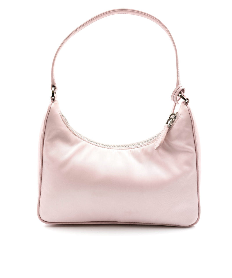 Prada Pink Nylon Pochette Bag PHW - AGL2114