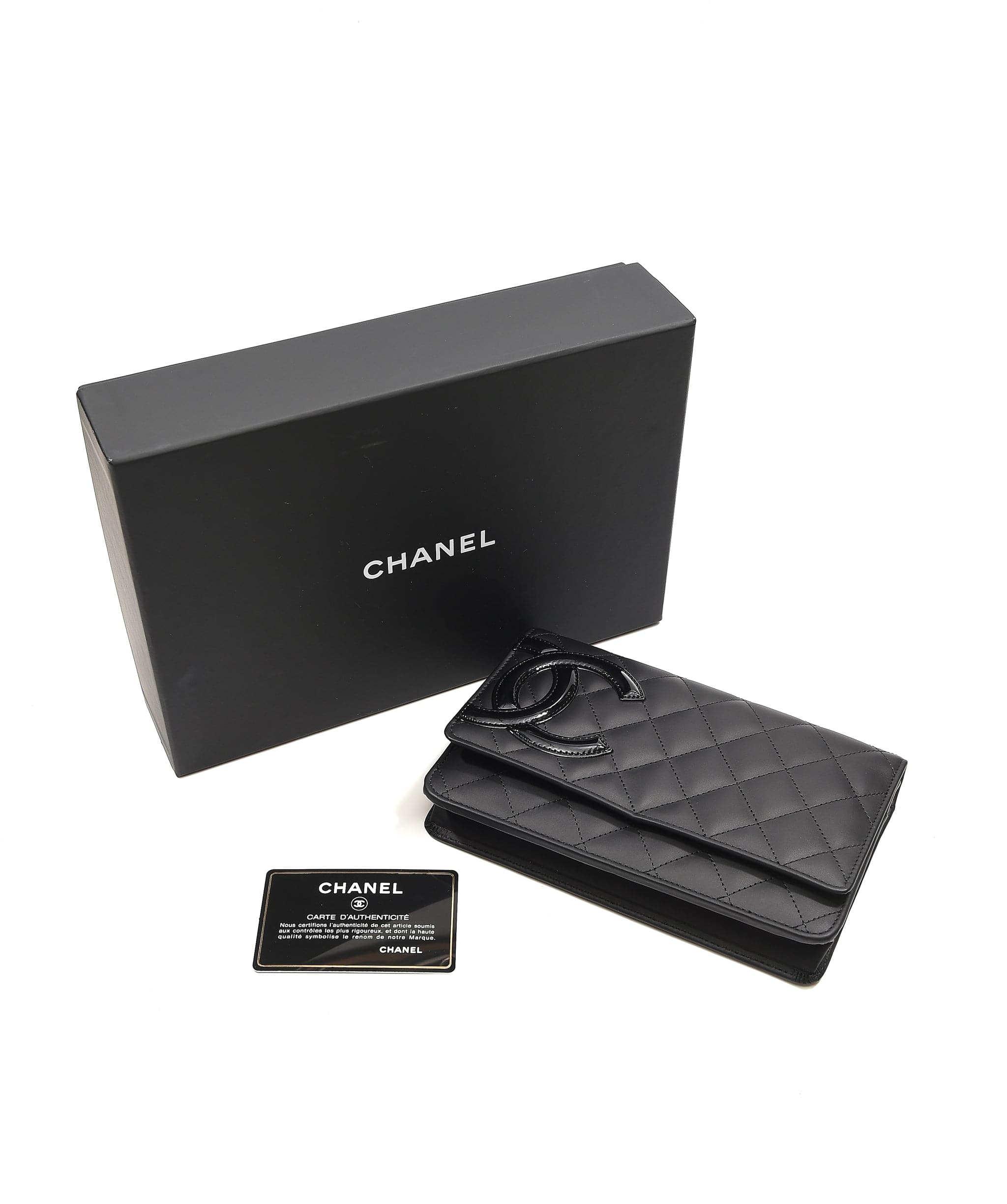 Chanel Preloved Chanel Cambon WOC Black Lambskin SKC1019