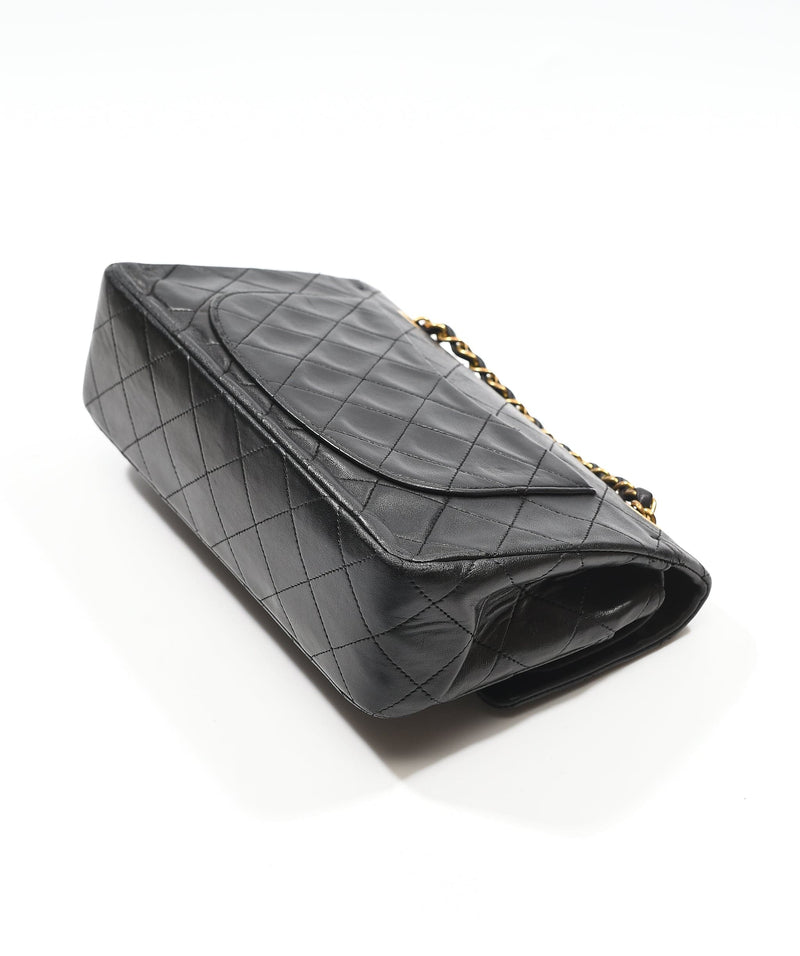 chanel classic small double flap black lambskin bag-Chanel Classic