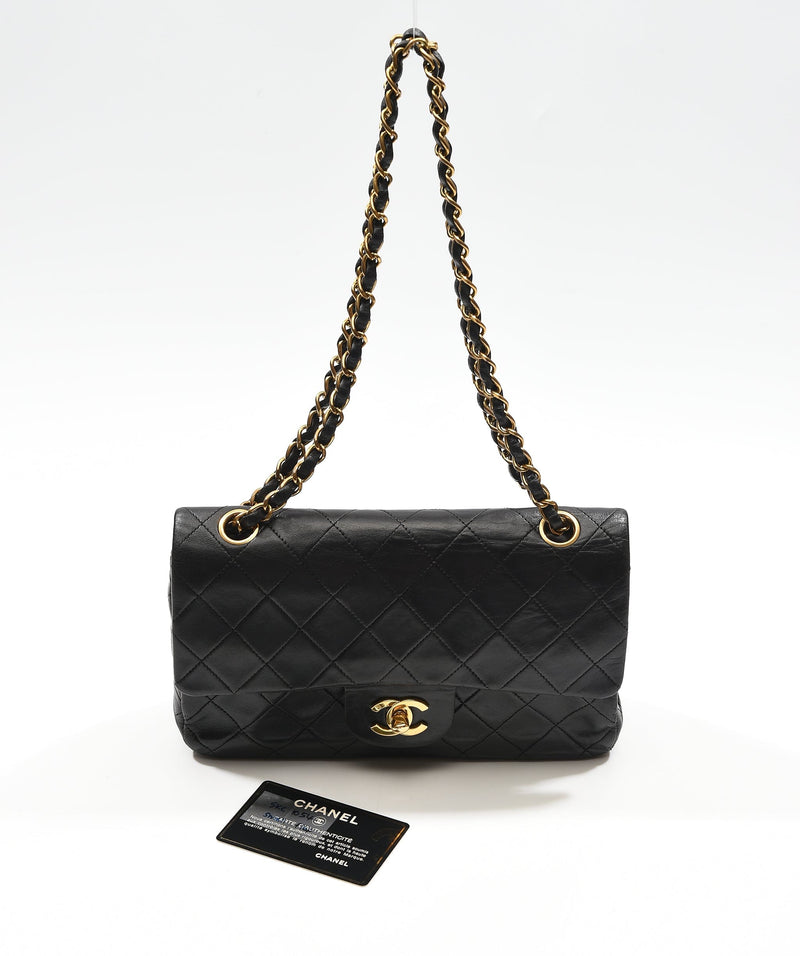 Chanel Preloved Chanel Vintage Small Classic Flap Black Lambskin GHW SKC1054