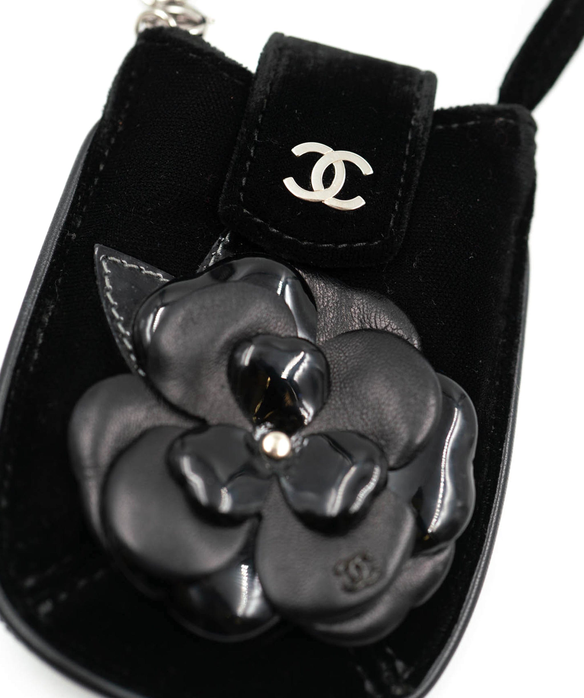 Chanel Rare Chanel Velour Mini Pouch Black ASL3641