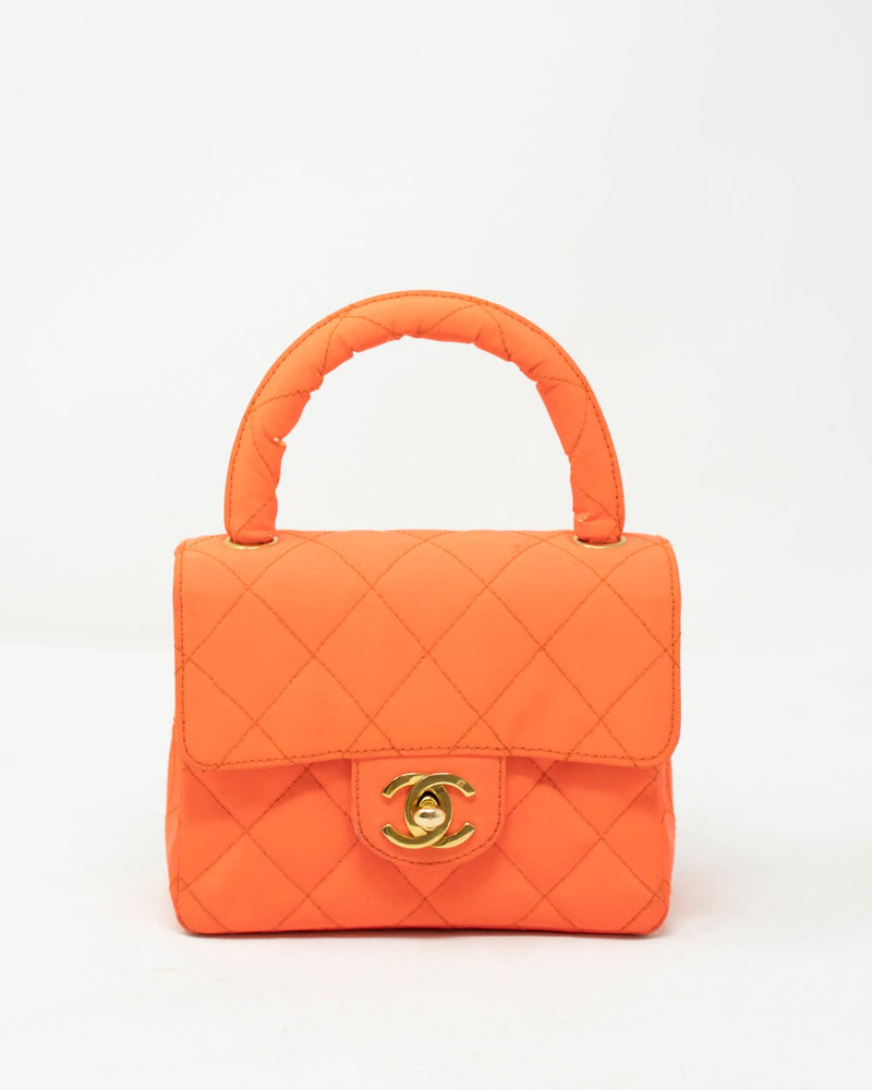 Rare Vintage Chanel Orange Mini Kelly Bag Fabric GHW - ASL1958 –  LuxuryPromise