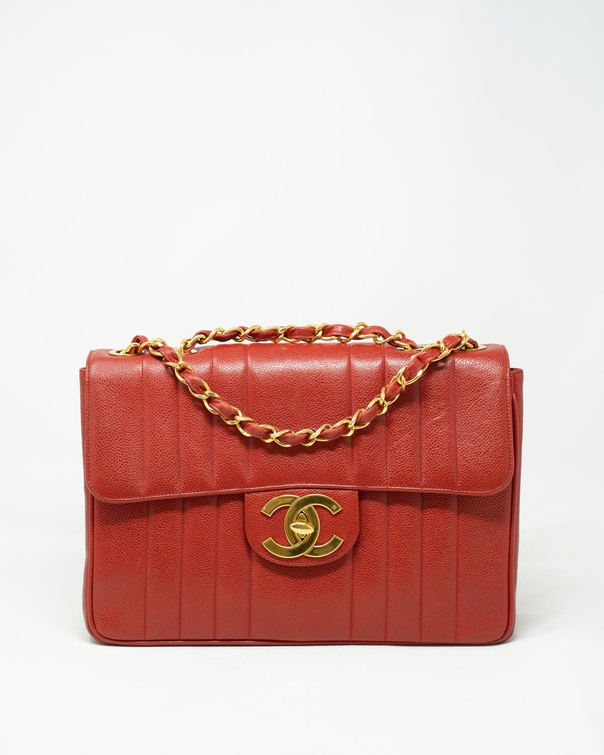 Chanel Rare Vintage Chanel red caviar mademoiselle - ASL2203