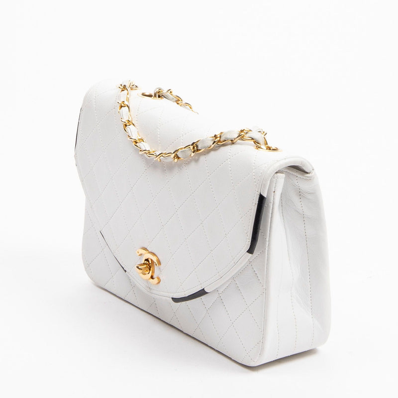 Rare Vintage Chanel White Half Moon Single Flap Bag - AWL2149 –  LuxuryPromise