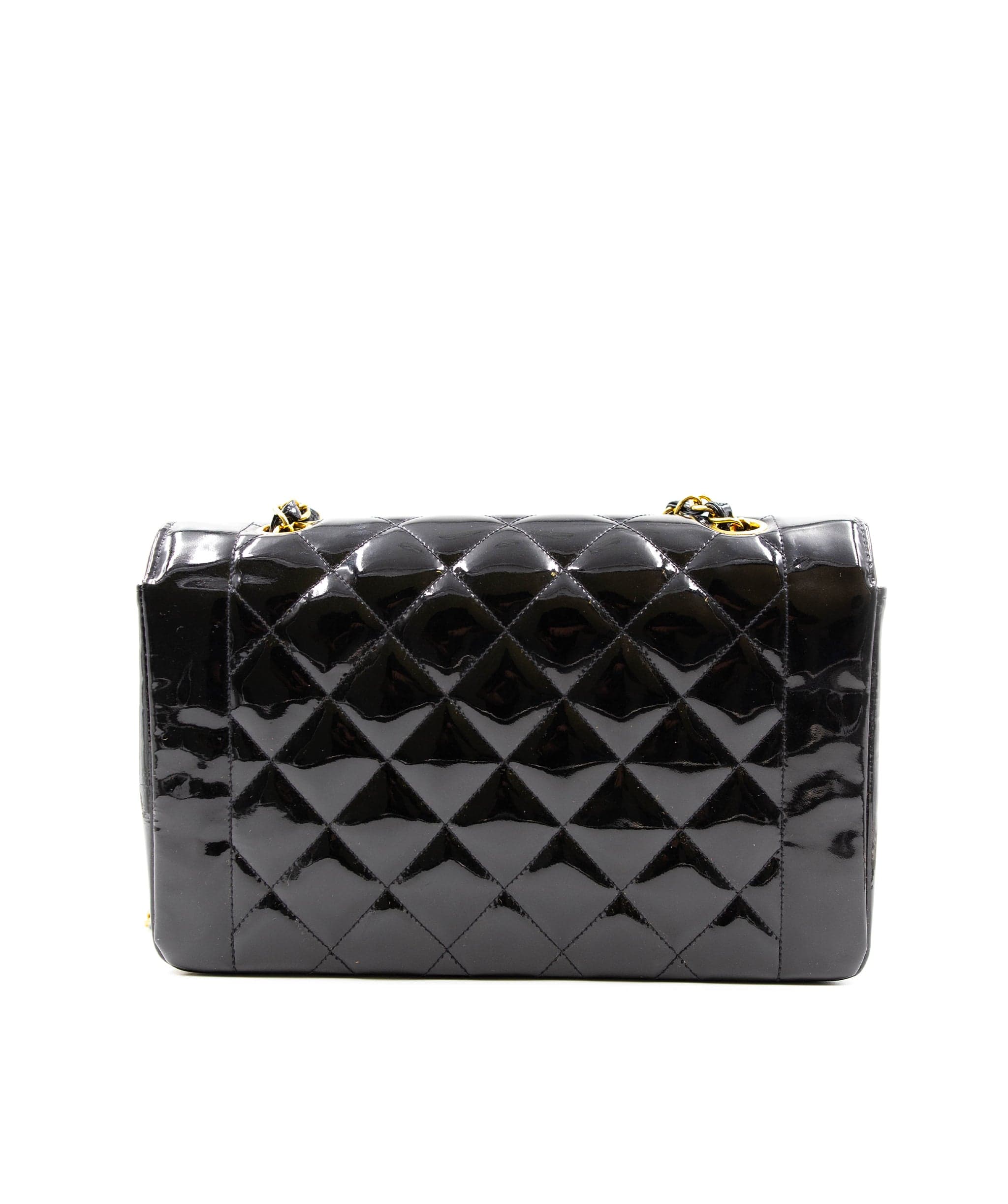 Chanel Super Rare Chanel Diana Bag in Black Patent ASL3937