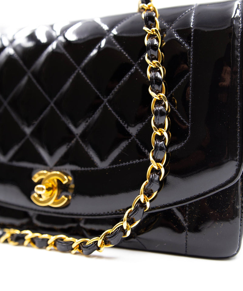 Super Rare Chanel Diana Bag in Black Patent ASL3937 – LuxuryPromise