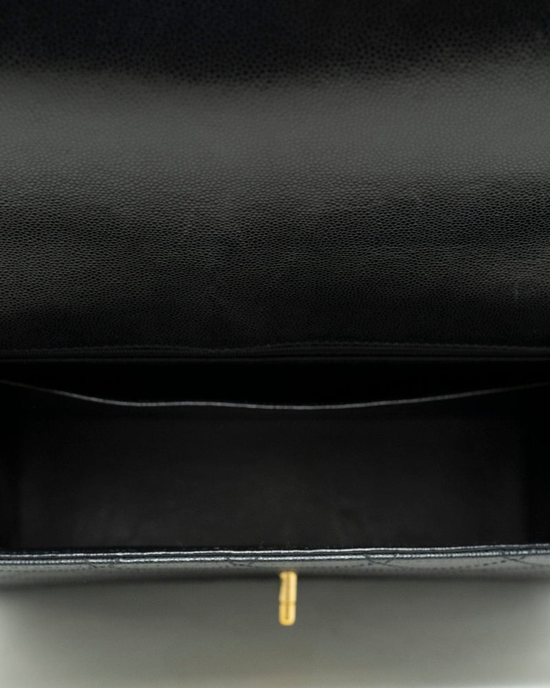 Vintage Chanel Black Caviar Sellier Jumbo Single Flap Bag - ASL2419 –  LuxuryPromise
