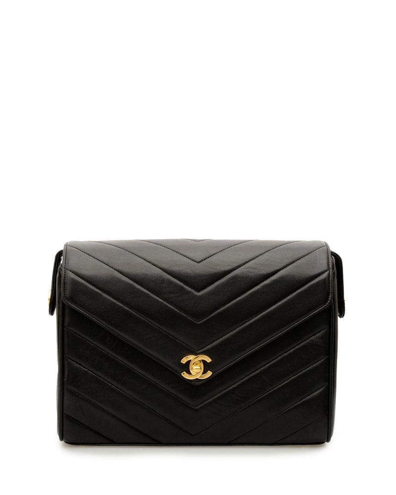 Chanel Vintage Chevron Shoulder Bag
