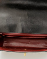 Chanel Vintage Chanel Black Chevron Box Shoulder Bag - ASL2349