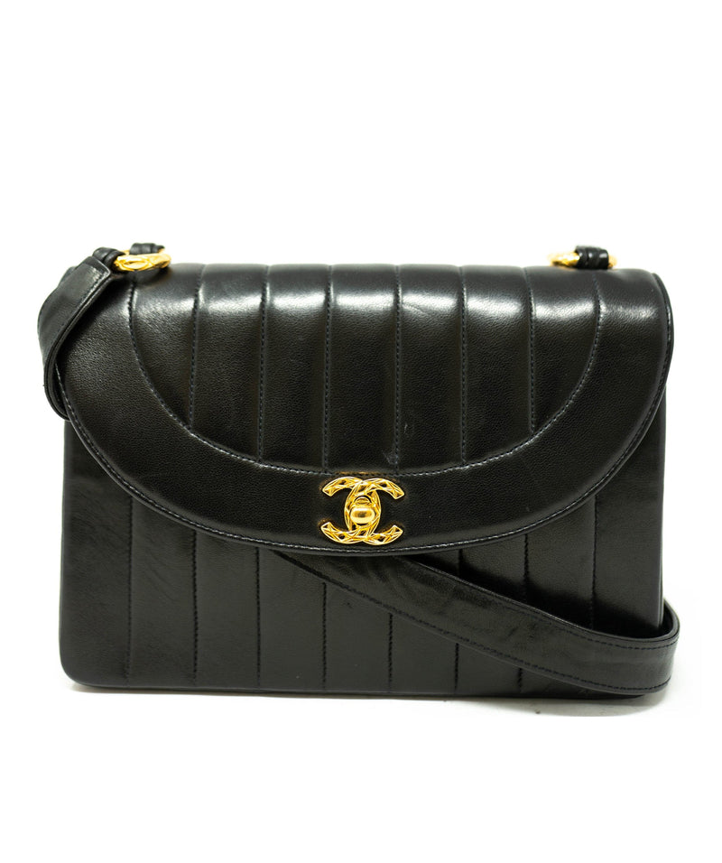 Chanel Vintage Chanel Black Mademoiselle Shoulder/Cross Bag - ASL2343